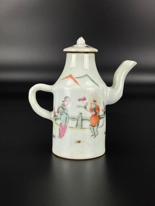 Chinees porselein famille rose Qianjiang Cai schenkkan pot, Antiek en Kunst, Antiek | Porselein, Ophalen of Verzenden