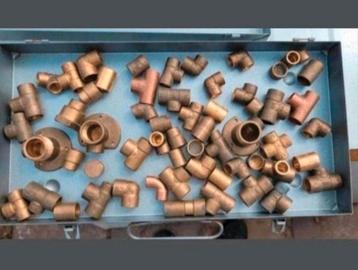 Soldeer koppelingen 15 mm & 12 mm - nieuw - messing / koper beschikbaar voor biedingen