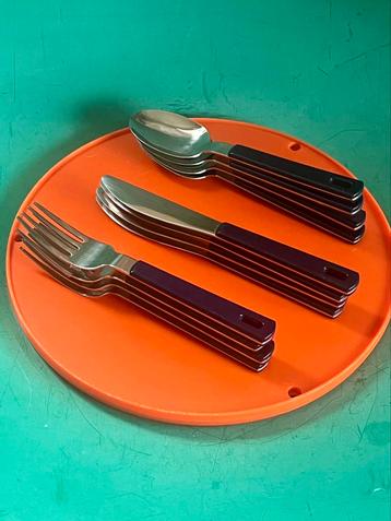 Retro bestekset 4 personen donkerblauw Rosti Mepal beschikbaar voor biedingen