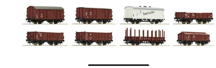 Roco 44002 H0 8-delige set DB met goederenwagens, Hobby en Vrije tijd, Modeltreinen | H0, Zo goed als nieuw, Wagon, Gelijkstroom