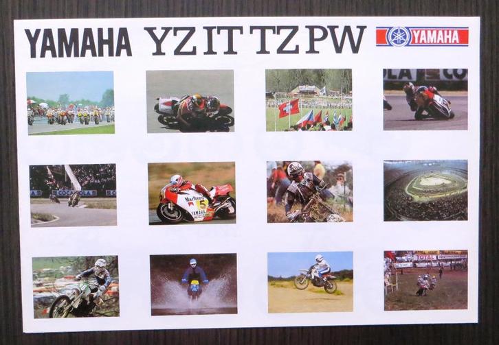 Folder Yamaha YZ IT TZ PW - 1983 (meertalig), Motoren, Handleidingen en Instructieboekjes, Yamaha, Ophalen of Verzenden