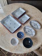 Servies: Wit met blauwe Ovenschalen, Copenhagen en 3 rond, Gebruikt, Ophalen of Verzenden, Schaal of Schalen, Overige stijlen