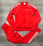 Adidas trainingspak vest en broek rood wit - Maat 34 / XS, Ophalen of Verzenden, Maat 34 (XS) of kleiner, Rood, Fitness of Aerobics