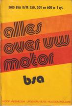 Bsa B31-33 M20-21 350-500-600 1cyl.  Werkplaatsboek 1937-, Ophalen of Verzenden, Overige merken
