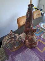 raku , Gilette Fosty. dekselpotten en vaas, Ophalen
