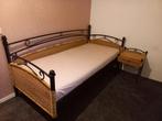 rotan bed, exclusief matras en lattenbodem, Huis en Inrichting, 90 cm, Gebruikt, Eenpersoons, Hout