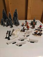 Figuurtjes, bomen, lantaarns, hekjes voor kerstdorp, Diversen, Kerst, Ophalen, Zo goed als nieuw