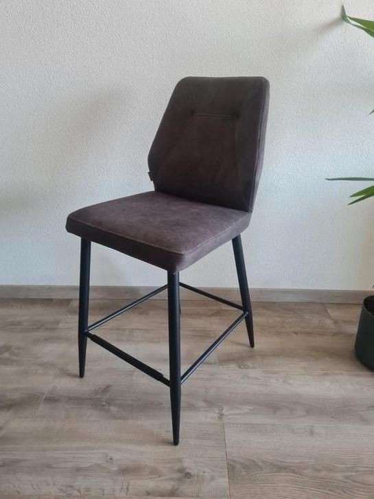 4x Barkruk / barstoel / hoge tafelstoel, Huis en Inrichting, Barkrukken, Nieuw, 60 tot 90 cm, Leer, 4 krukken, Met voetsteun, Ophalen