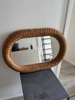 Rotan spiegel - ovale vorm, Huis en Inrichting, Woonaccessoires | Spiegels, Ophalen, Zo goed als nieuw, Minder dan 100 cm, Ovaal