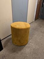 Gele Poef - Zitmeubel, Huis en Inrichting, Banken | Voetenbanken en Poefen, Ophalen, Minder dan 50 cm, Gebruikt, Rond