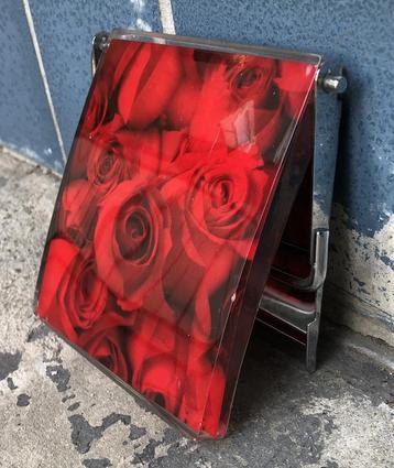 Chromen toiletrolhouder rode rozen wc-rolhouder  beschikbaar voor biedingen