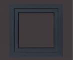Kunststof antraciet kozijn b60 x h60 RAL7016, Doe-het-zelf en Verbouw, Niet ingevuld, Kunststof, Minder dan 75 cm, Overige typen