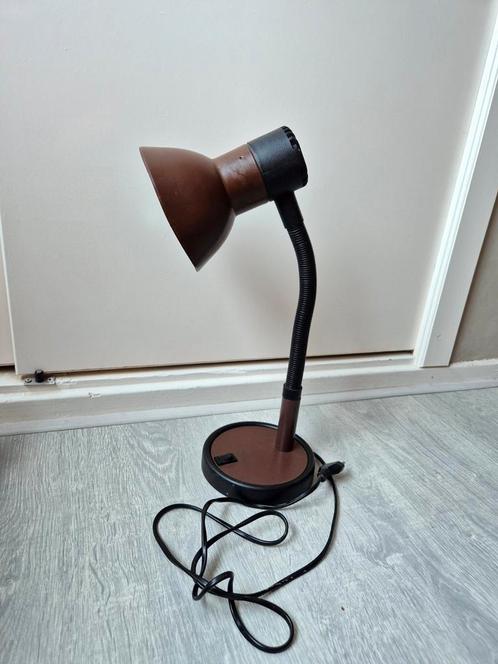 Vrieland design bureaulamp bruin zwart, Huis en Inrichting, Lampen | Tafellampen, Zo goed als nieuw, Minder dan 50 cm, Metaal