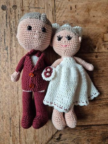 Gehaakt Bruidspaar - Uniek Cadeau! beschikbaar voor biedingen