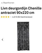 Antraciet vliegengordijn, kattenstaart, Ophalen, Nieuw, 80 tot 100 cm