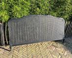 Vintage Zwart Rotan Hoofdbord, Ophalen, Gebruikt, Tweepersoons, Overige maten