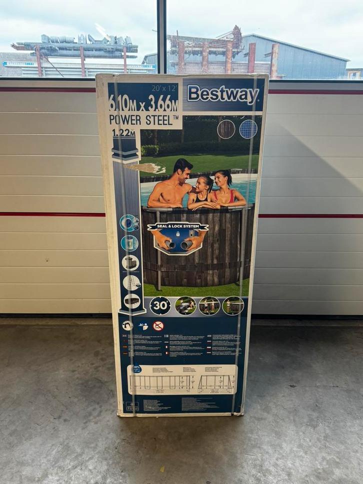 Winterkorting! Bestway 6.10x3.66x1.22 Zwembad Nieuw Compleet, Tuin en Terras, Zwembaden, Nieuw, Opzetzwembad, 120 cm of meer, 400 cm of meer