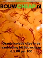 Universele isolatieclips oranje, Doe-het-zelf en Verbouw, Isolatie en Afdichting, Ophalen of Verzenden