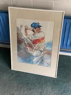Schilderij / tekening golfer, Ophalen