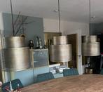 Mooie brons/goud kleurige hanglampen (3 stuks), Ophalen, Zo goed als nieuw, Rond