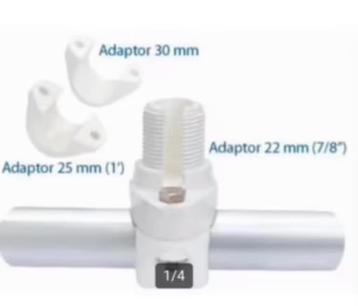 Glomex RA 175 kunststof railingsteun 22-25-30mm met 1"x14 dr beschikbaar voor biedingen