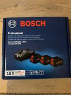 Nieuw Bosch Accu 3 stuks Procore 18V 8.0 Ah + 1 lade, Doe-het-zelf en Verbouw, Gereedschap | Machine-onderdelen en Toebehoren
