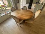 Eetkamerstoelen 4x frans linnen, Huis en Inrichting, Stoelen, Ophalen, Gebruikt, Vier