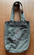 Legergroene tas met doodskop, Ophalen of Verzenden, Zo goed als nieuw, Groen, Shopper