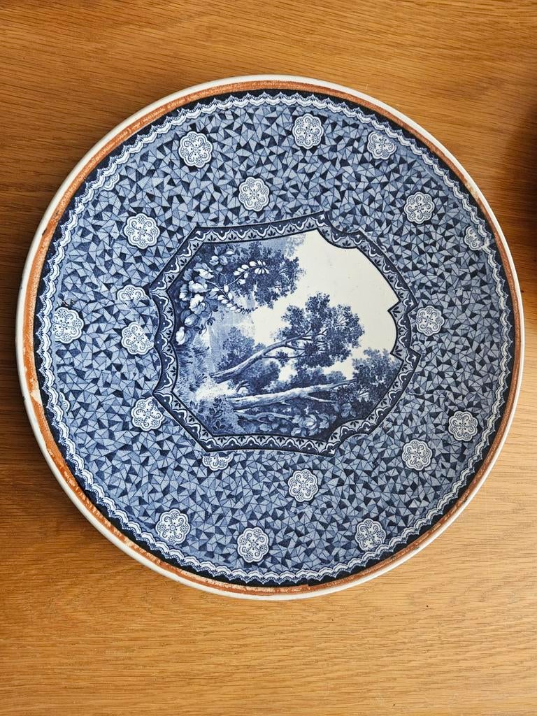 Delfts blauw bord v&b Bonn rond het jaar 1920, Ophalen of Verzenden