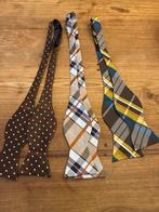 3 Zijden Vlinderdassen - Nieuw & Handgemaakt, Ophalen of Verzenden, Nieuw, Bruin, Met patroon