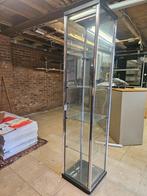 Vitrinekast met verlichting en slot, Ophalen, Minder dan 50 cm, Glas, Modern