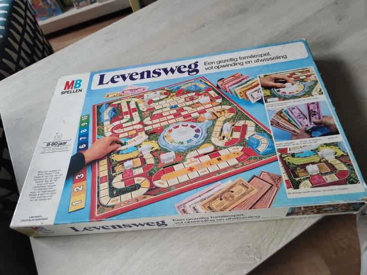 Levensweg MB Spellen - Vintage Bordspel, Hobby en Vrije tijd, Gezelschapsspellen | Bordspellen, Gebruikt, Drie of vier spelers
