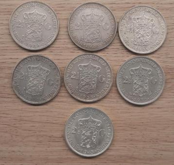 Munten 2,5 gulden Koningin Wilhelmina  beschikbaar voor biedingen