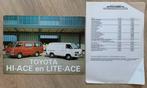 Toyota Hi-ace en Lite-ace folder plus prijslijst, Ophalen of Verzenden, Zo goed als nieuw, Toyota