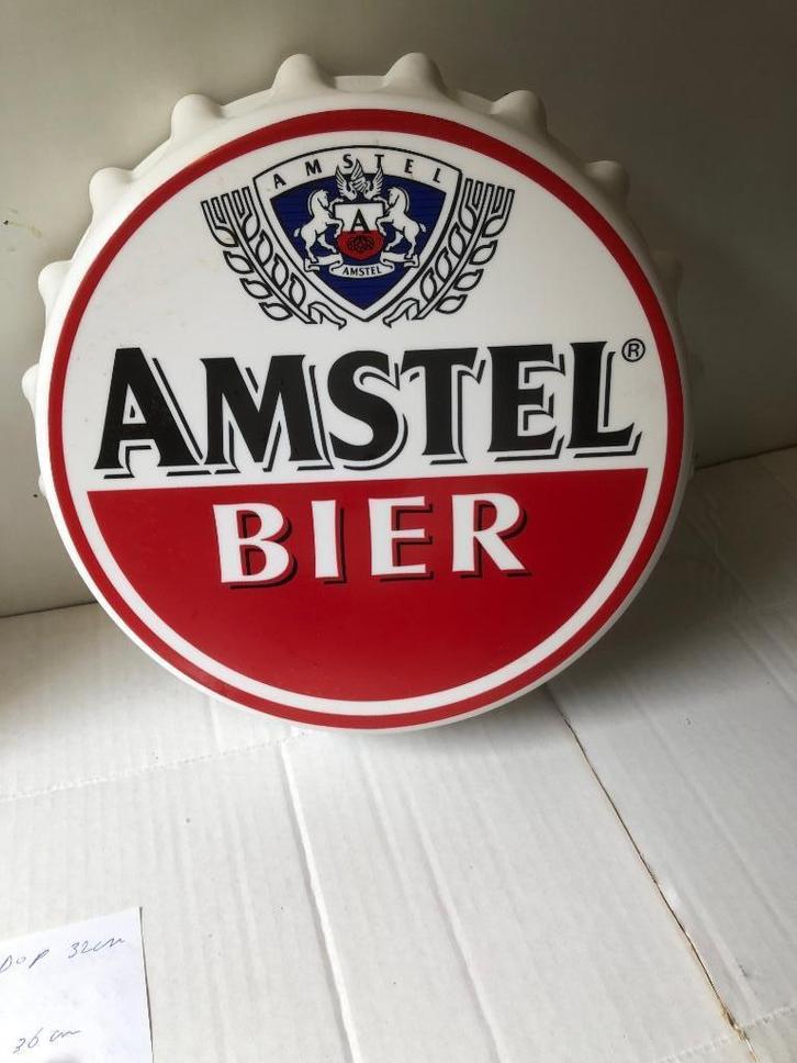 Een oud vintage kunststof dienblad  van Amstel bier., Verzamelen, Biermerken, Zo goed als nieuw, Reclamebord, Plaat of Schild