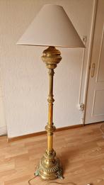 Antieke vloerlamp (koper olielamp, 1930), Huis en Inrichting, Lampen | Tafellampen, Gebruikt, Ophalen