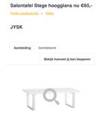 Hoogglans salontafel, Huis en Inrichting, Tafels | Salontafels, Ophalen, Kunststof, Gebruikt, 100 tot 150 cm