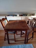 tafel met 2 stoelen, Ophalen, Gebruikt, 50 tot 100 cm, Vierkant