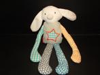 HEMA KONIJN VELOURS WIT HOOFD WIT KATOENEN LIJFJE MET GRIJZE, Kinderen en Baby's, Speelgoed | Knuffels en Pluche, Verzenden, Nieuw