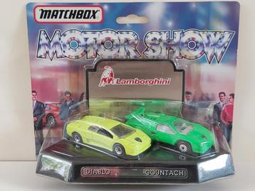 MATCHBOX MOTORSHOW LAMBORGHINI DIABLO EN COUNTACH UIT 1993 beschikbaar voor biedingen