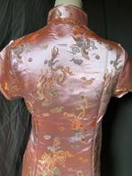Zijde chinese roze lange jurk, Maat 38/40 (M), Nieuw, Ophalen of Verzenden, Roze