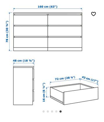 IKEA Malm Ladekast - 6 Lades - afbeelding 5