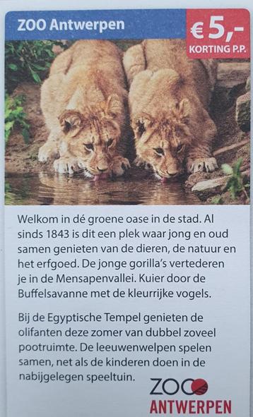 ZOO Antwerpen: €5 korting per persoon voor max 4 personen beschikbaar voor biedingen
