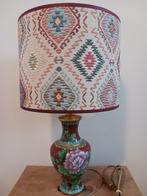 Cloisonné lamp met handgemaakte lampenkap, Ophalen of Verzenden, Zo goed als nieuw, Minder dan 50 cm