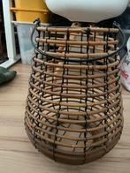 Rieten Kaarsenhouder - 40 cm, Huis en Inrichting, Woonaccessoires | Schalen en Manden, Mand, Rond, Ophalen of Verzenden, Zo goed als nieuw
