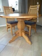 Tafel + stoelen, Huis en Inrichting, Tafels | Eettafels, Ophalen, Gebruikt, 50 tot 100 cm, Eikenhout