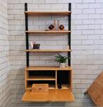 Vintage wallunit wandsysteem wandkast secretaire klepkast, Ophalen, Gebruikt