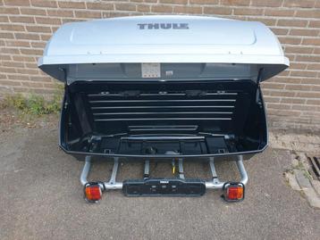 COMPLETE GOEIE KWALITEIT THULE900 trekhaakbox+fietsendrager  beschikbaar voor biedingen