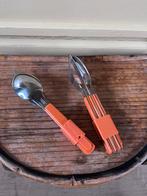 2x Rosti Mepal camping bestekset oranje –nieuw –retro design, Ophalen of Verzenden, Nieuw, Rvs of Chroom