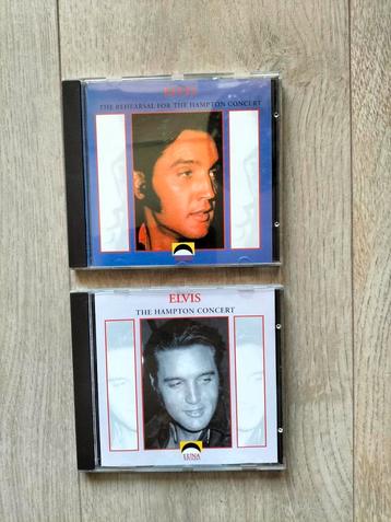 2x Elvis Presley cd van REHEARSEL+CONCERT van Hampton 9-4-72
